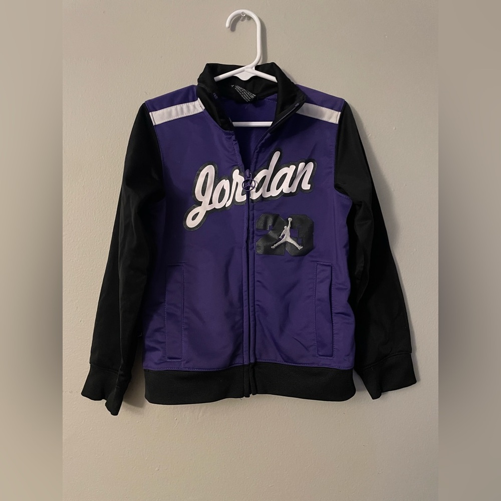 Jordan Black and Purple Zip-Up Jacket